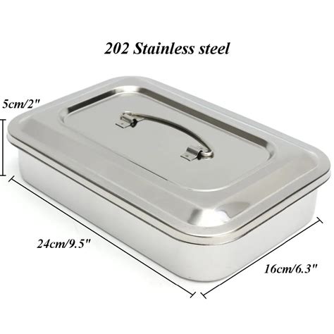 dental stainless steel storage box tray|dental stainless steel sterilization box.